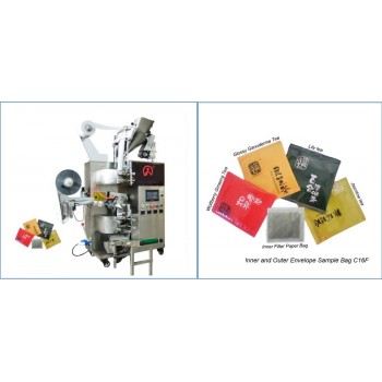 C16F- TEA BAG PACKING MACHINE (WITH INNER BAG + ENVELOPE, WITHOUT THREAD AND TAG)